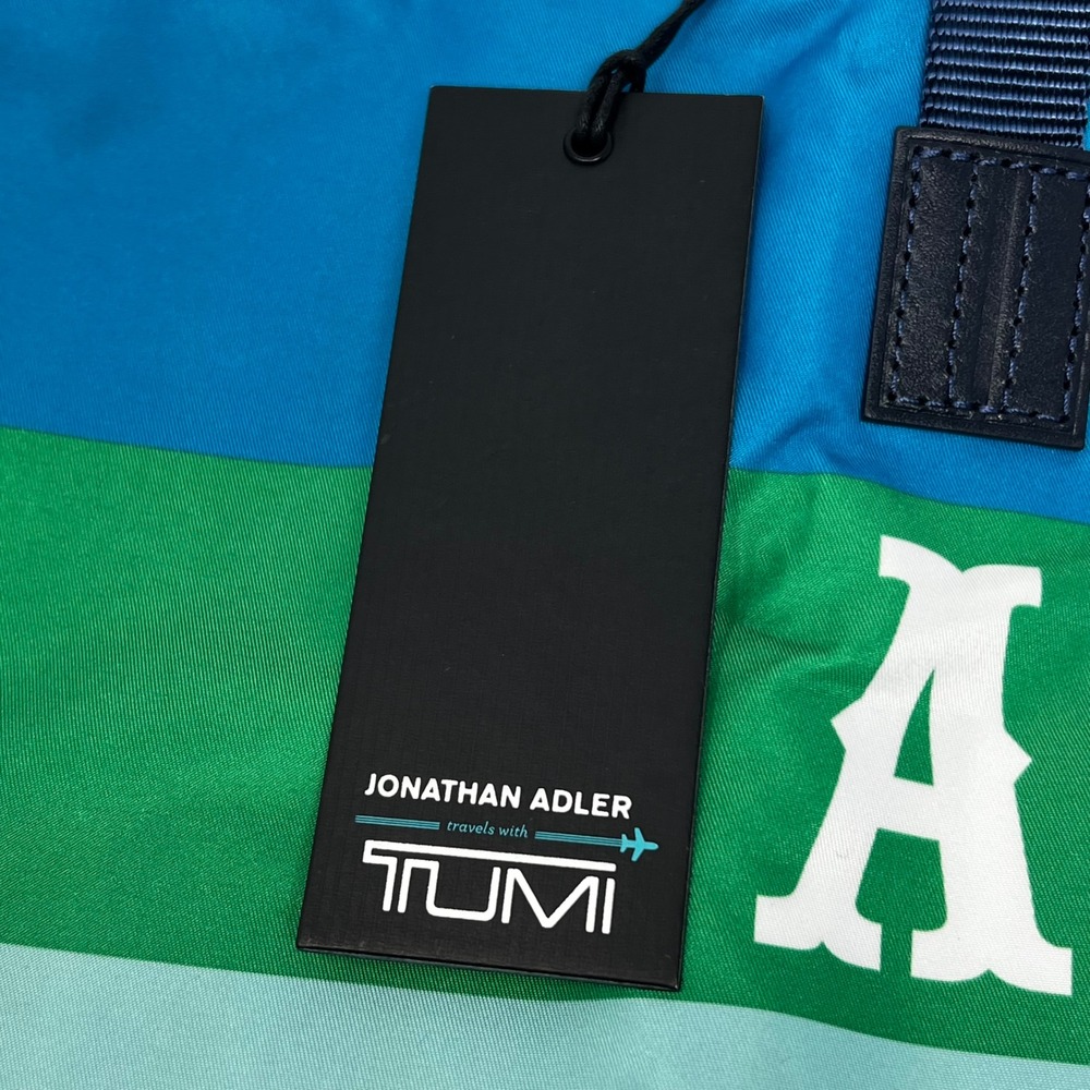 Tumi Jonathan Adler Just In Case Travel Duffel Bag Pouch Are We There Yet? Blue - Picture 3 of 9